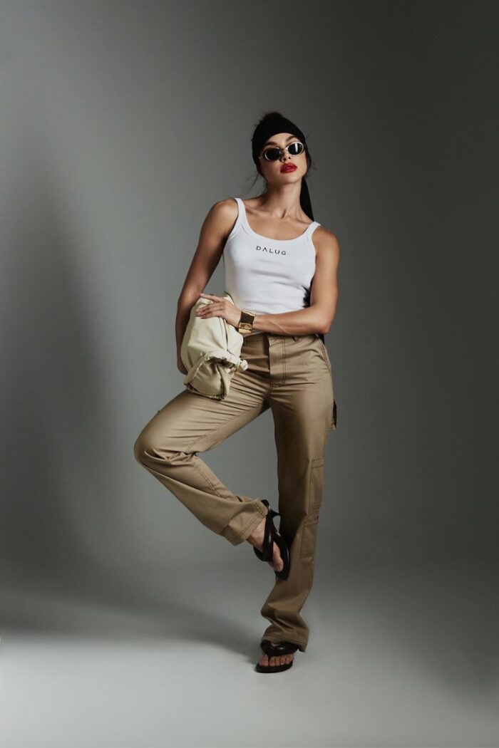 Calça Cargo Sarja